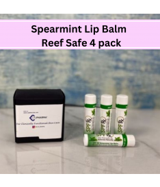 SPF 30 Spearmint Lip Balm without OMC and OXY - Reef Safe 4 pack