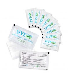 Cal Pharma Live Germ Free Unfragrance Alcohol Wipes -10 pack